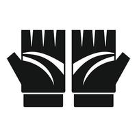 icono de guantes de bicicleta, estilo simple vector