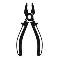 Pliers tool icon, simple style vector