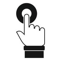 Request touch finger icon, simple style vector