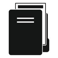 Lease folder icon, simple style vector