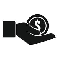 icono de asesor financiero, estilo simple vector