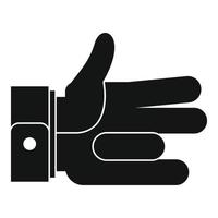 Hand abstract icon, simple black style vector