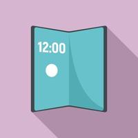 Artificial foldable display icon, flat style vector