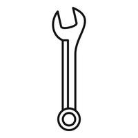 Hand wrench icon, outline style vector