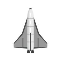 American spaceship icon, flat style vector