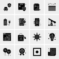 16 Universal Business Icons Vector Creative Icon Illustration to use in web and Mobile Related project