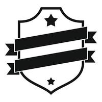 Badge business icon, simple black style vector