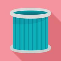 Car air filter icon, flat style vector