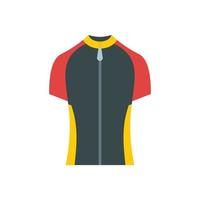 icono de ropa con cremallera de bicicleta, estilo plano vector