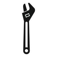 Steel wrench icon, simple style vector