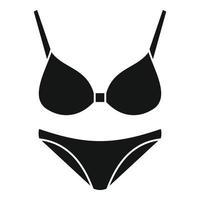 Retro swimsuit icon, simple style vector