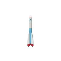 Rocket space ship icon, cartoon style vector