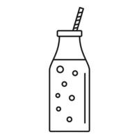 Mango smoothie icon, outline style vector