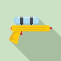 Water gun pistol icon, flat style vector