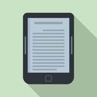 Ebook reader icon, flat style vector