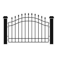 Park fence icon, simple style. vector