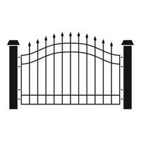 Park fence icon, simple style. vector