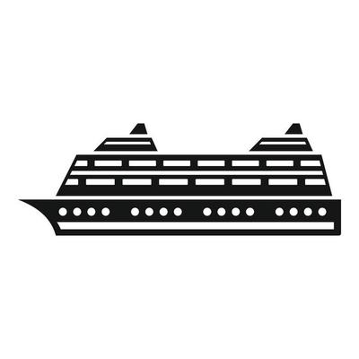 Ocean liner icon, simple style