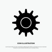 Cogs Gear Setting solid Glyph Icon vector