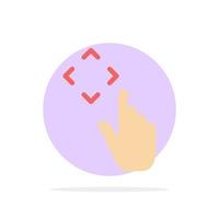 Finger Up Gestures Move Abstract Circle Background Flat color Icon vector