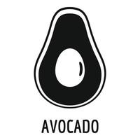 Avocado icon, simple style. vector