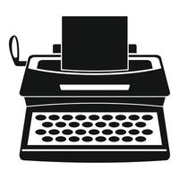 icono de máquina de escribir, estilo simple vector