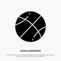 Basketball Ball Game Education solid Glyph Icon vector