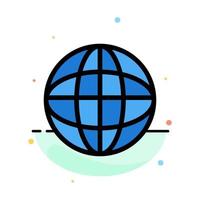 Global Location Internet World Abstract Flat Color Icon Template vector