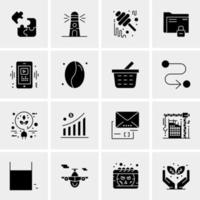 16 Universal Business Icons Vector Creative Icon Illustration to use in web and Mobile Related project