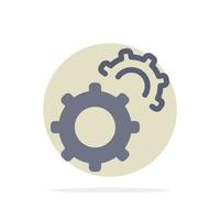 Gear Gears Setting Abstract Circle Background Flat color Icon vector