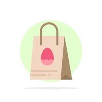 Shopping Bag Bag Easter Egg Abstract Circle Background Flat color Icon vector