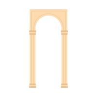 Antique portal icon, flat style vector