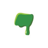 Punctuation mark dash made of green slime vector