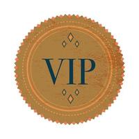 Brown VIP label label, vintage style vector