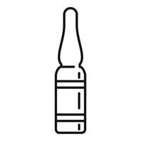 icono de ampolla de jeringa, estilo de contorno vector