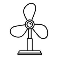 Cooling fan icon, outline style vector