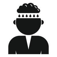 Bipolar disorder depression icon, simple style vector