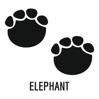 icono de paso de elefante, estilo simple. vector