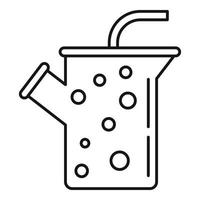 Medical boiling flask icon, outline style vector