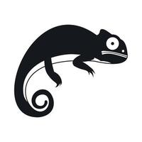 Chameleon icon, simple style vector