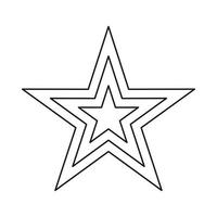 Star icon, outline style vector