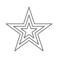 Star icon, outline style vector