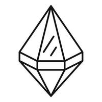 Ruby icon, outline style vector