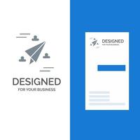 Web Design Paper Fly Grey Logo Design and Business Card Template vector