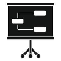 Management banner icon, simple style vector