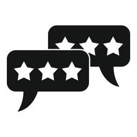 Feedback chat icon, simple style vector