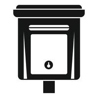 Message mailbox icon, simple style vector