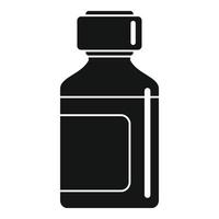 Mint syrup bottle icon, simple style vector