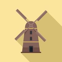 Sweden mill icon, flat style vector