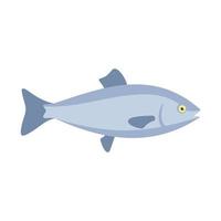 Ocean fish icon, flat style vector